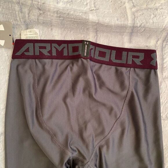 Under armour New youth L heatgear fitted pull on leggings grey & purple - Picture 6 of 7
